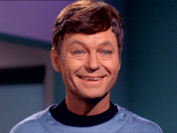 A very chipper-looking Bones McCoy.