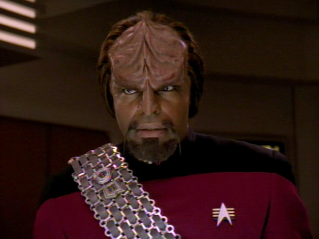 Worf looking fierce